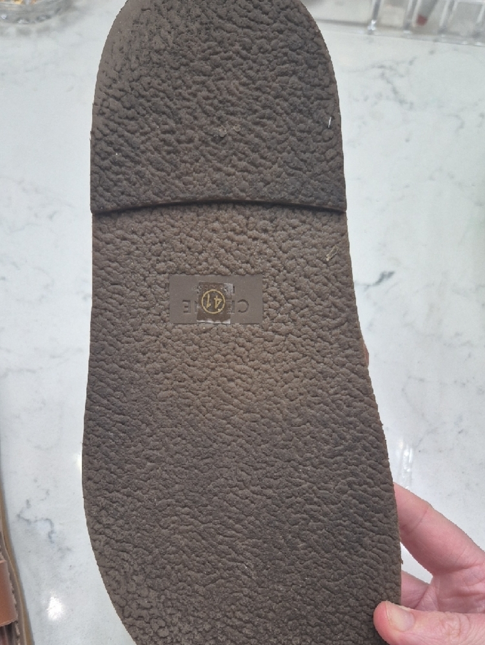 Celine Brown Triple-Strap Leather Slide Sandals with Gold Hardware - Picture 2 of 2